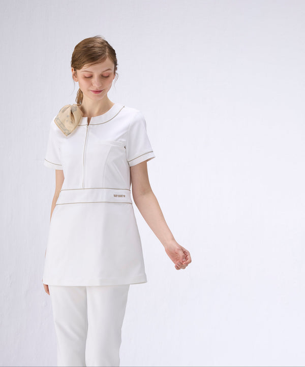 前開きチュニック  (スカーフ付)　MQ-12